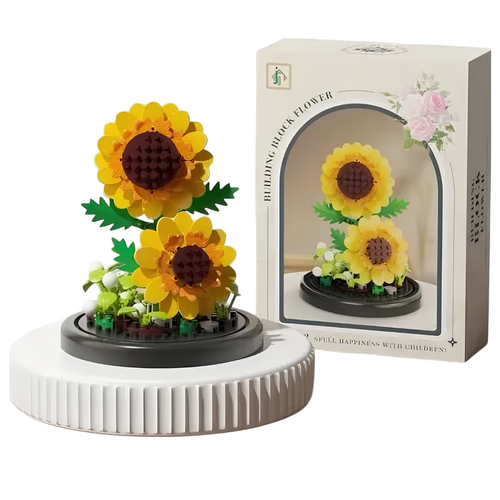 MOC-ramo eterno de rosas, bloques de construcción, conjunto 3D de construcción de flores, juguete de ladrillo para decoración del hogar y la Oficina