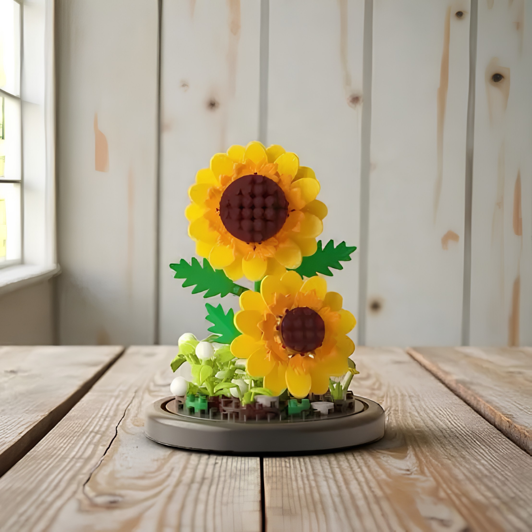 MOC-ramo eterno de rosas, bloques de construcción, conjunto 3D de construcción de flores, juguete de ladrillo para decoración del hogar y la Oficina